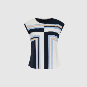 LAURA Geometric Print Top