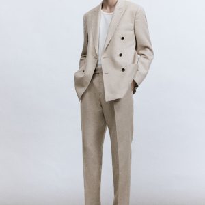 H&M Regular Fit Wool-Blend Suit Pants