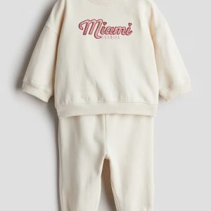 H&M 2-piece Set with Text Motif