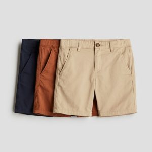 H&M 3-Pack Cotton Chino Shorts