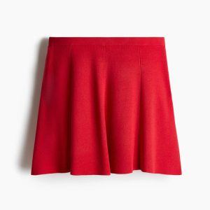 H&M FLARED FINE-KNIT SKIRT