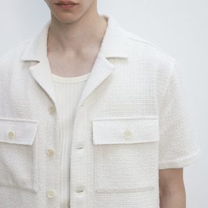 H&M Regular Fit Bouclé Resort Shirt