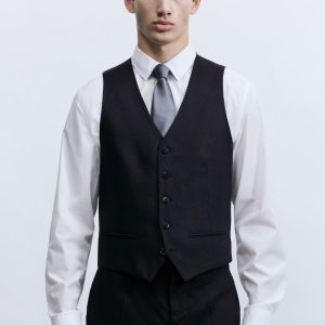 H&M Slim-Fit Linen Suit Vest