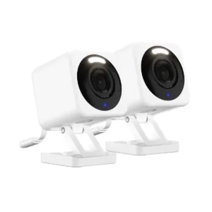 Wyze Cam v4 2.5K QHD Wired Indoor/Outdoor Security Camera with 6 Months Cloud Storage, 2-pack