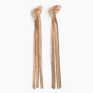 H&M BOX-CHAIN TASSEL EARRINGS