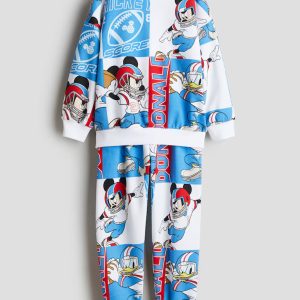 H&M 2-PIECE PRINTED SWEATSUIT