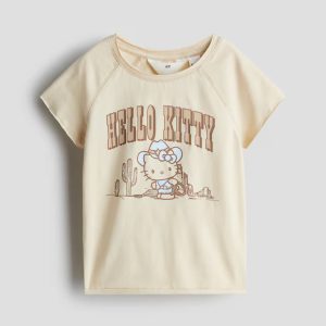 H&M JERSEY TOP WITH PRINTED MOTIF