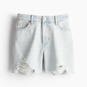 H&M HIGH BERMUDA DENIM SHORTS