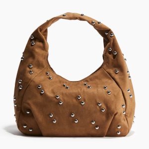 H&M STUD-EMBELLISHED SHOULDER BAG