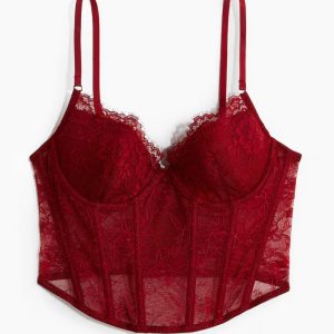 H&M PADDED-CUP LACE BUSTIER