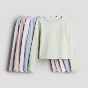 H&M 5-PACK JERSEY TOPS