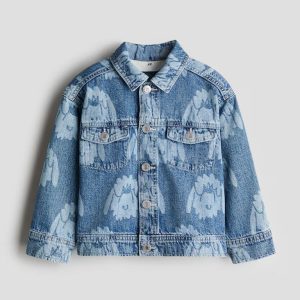 H&M PRINTED DENIM JACKET