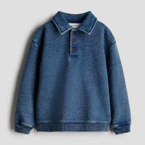 H&M COTTON SWEATSHIRT POLO SHIRT