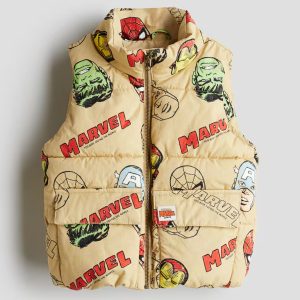 H&M PATTERNED PUFFER VEST