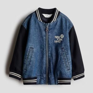 H&M DENIM BOMBER JACKET