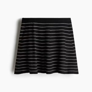 H&M FLARED FINE-KNIT SKIRT