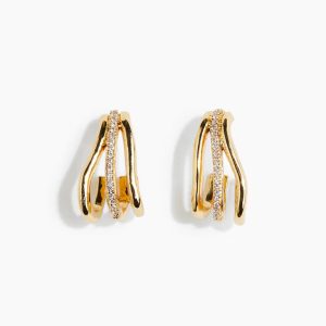H&M GOLD-PLATED HOOP EARRINGS