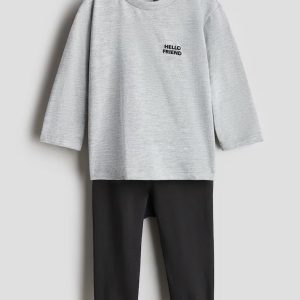H&M 2-PIECE TOP AND LEGGINGS SET