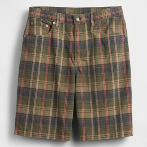 Gap Relaxed Plaid Canvas Shorts