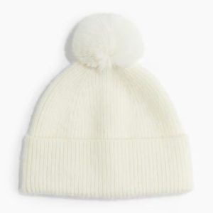 H&M RIB-KNIT POMPOM HAT