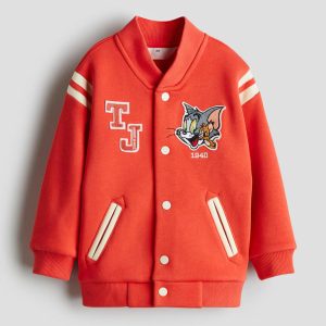 H&M APPLIQUÉD BASEBALL JACKET