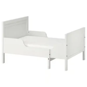 IKEA SUNDVIK Ext bed frame with slatted bed base, white, 38 1/4x74 3/4 "