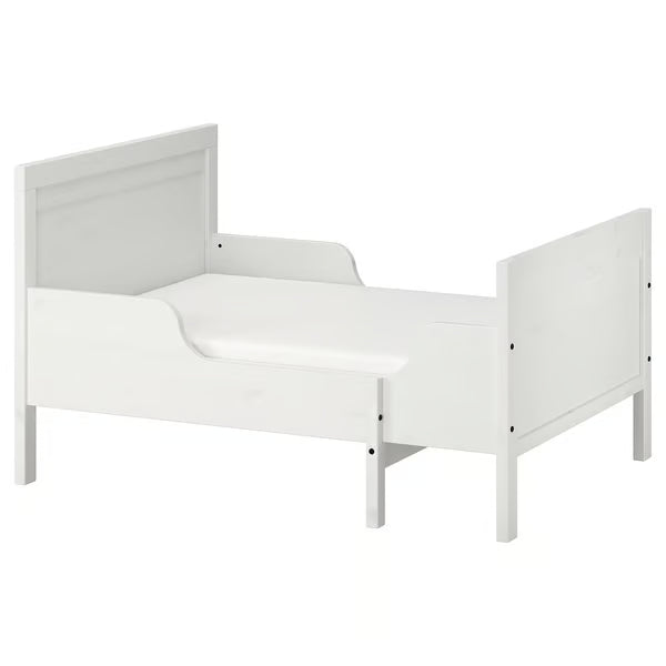 IKEA SUNDVIK Ext bed frame with slatted bed base, white, 38 1/4x74 3/4 "