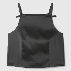 Gap Satin Square-Neck Bow Top