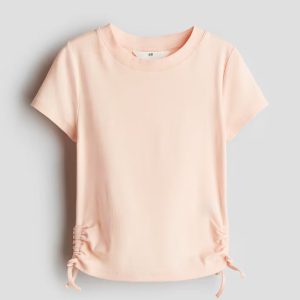 H&M JERSEY TOP WITH DRAWSTRINGS