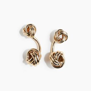 H&M KNOT-DETAIL FRONT-BACK EARRINGS