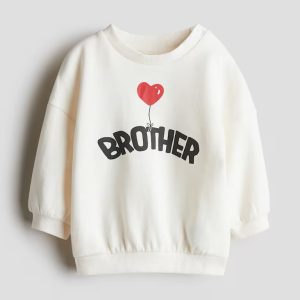 H&M SWEATSHIRT WITH PRINTED MOTIF