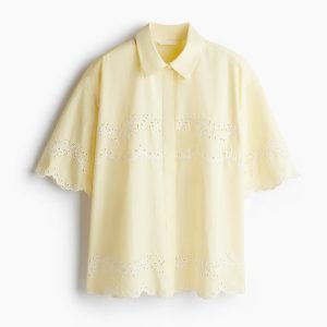 H&M Eyelet-Embroidered Cotton Shirt