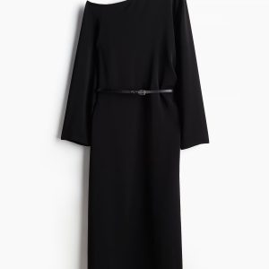 H&M Belted One-Shoulder Dress