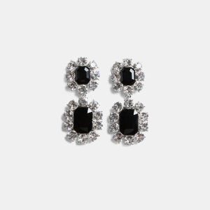 Laura Tiered Stone Drop Earrings