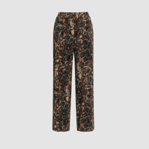 LAURA Olivia Snake Print Wide-Leg Pants