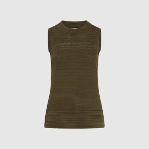 LAURA Pointelle Knit Tank Top