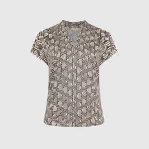 LAURA Geometric Print Top