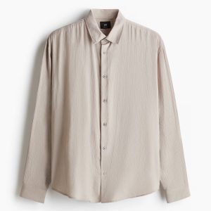 H&M Regular-Fit Crinkled Shirt