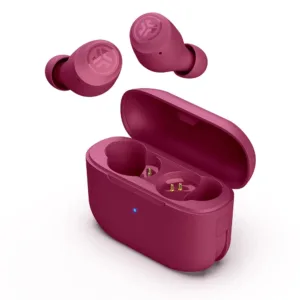 JLab Go Air Pop Bluetooth Earbuds, True Wireless with Charging Case, Dark Pink