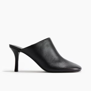 H&M Heeled Leather Mules