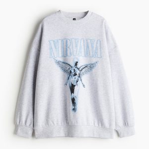 H&M Oversized Printed Sweatshirt