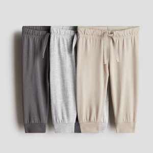 H&M 3-pack Cotton Jersey Joggers
