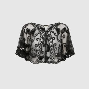 LAURA Sheer Mesh Capelet