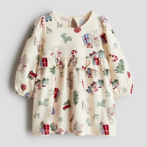 H&M Ruffle-Trimmed Jersey Dress