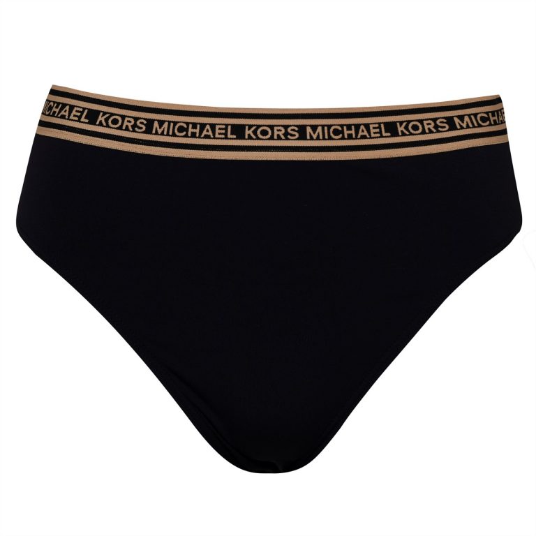 Michael Kors Logo High Waist Bikini Bottoms