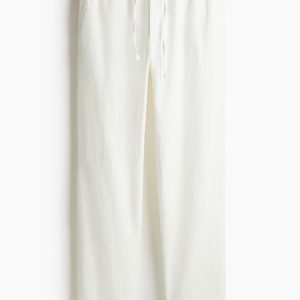 H&M Regular-Fit Linen-Blend Pants
