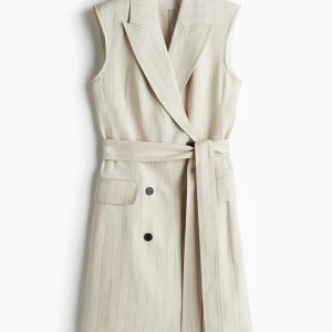 H&M Linen-blend Jacket Dress