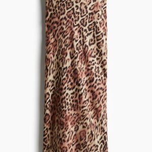 H&M Crinkled Satin Maxi Skirt