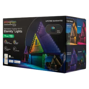 Enbrighten 100ft Permanent Outdoor Wi-Fi Eternity Eave Lights