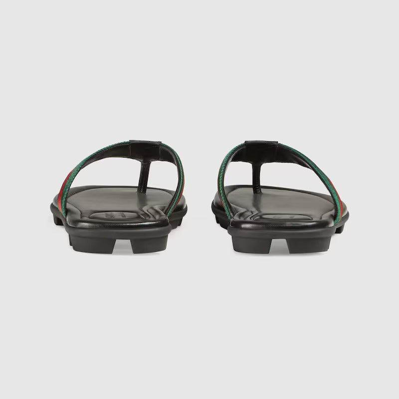 GUCCI Men's thong sandal with Web - Image 4